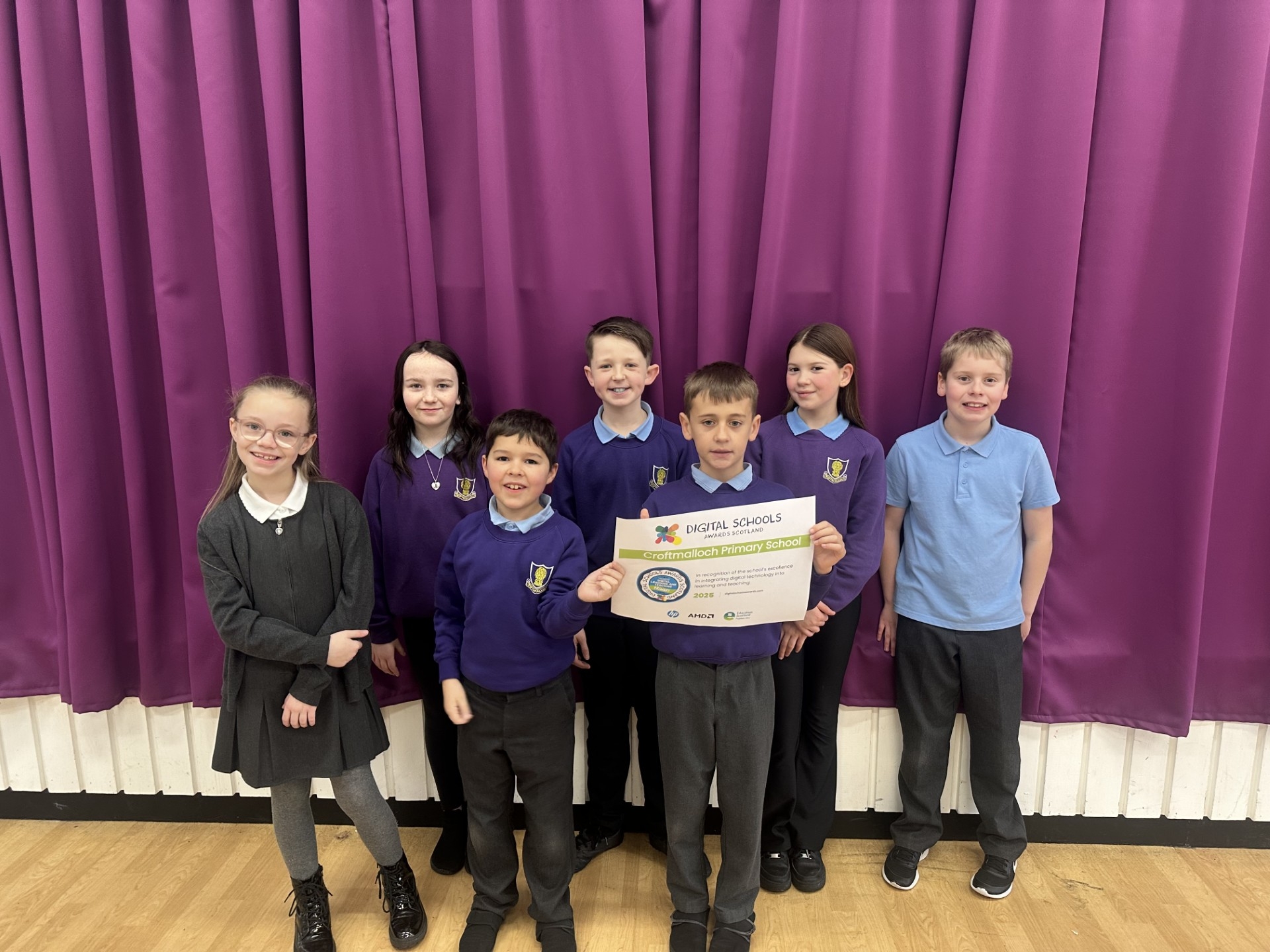 Croftmalloch Primary have been awarded the Digital School Award. Icon