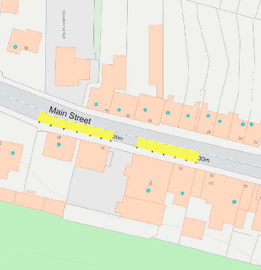 Map of closure on Main Street