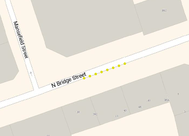 Map of suspension on North Bridge Street