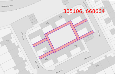 Map of footpath closure on Willowbank