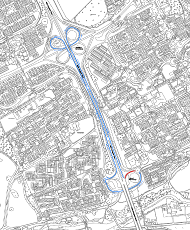 Map of closure on A899