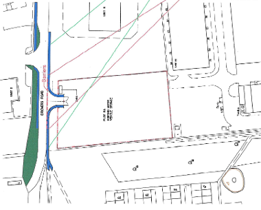 Map of suspension on Drovers Road