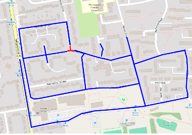 Map of suspension on Mosside Drive