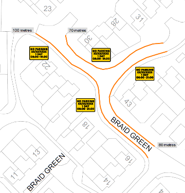 Map of suspension on Braid Green