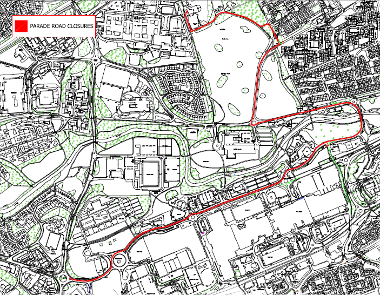 Map of closures for Pride procession