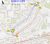 Map of closure on Burns Avenue