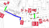 Map of footpath closure Falkirk Road, Linlithgow