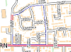 Map of Closure and diversion of Church Street Broxburn