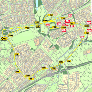 Map of closure on Murieston east Road phase 2