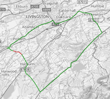 Map of closure on B7008