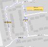 Map of closure on West Park Grove