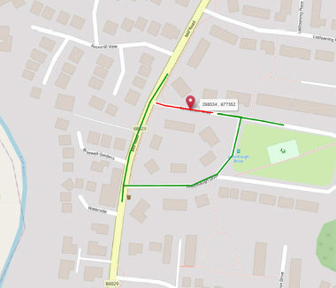 Map of closure on Kettilstoun Road