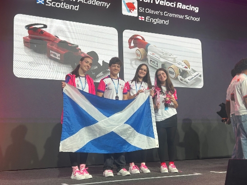 An image relating to West Lothian team race to top prize at STEM racing challenge