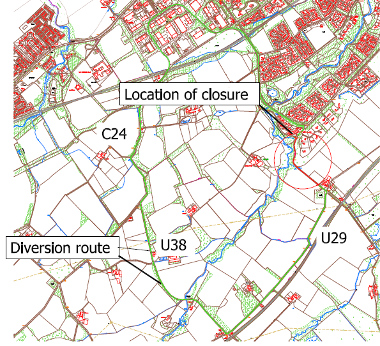 Map of closure on U29