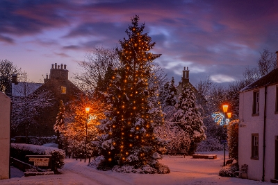Christmas scene at Livingston Village