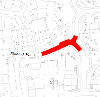 Map of closure on Russell Place