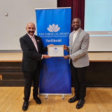 An image relating to West Lothian teacher receives award for anti-racism work.