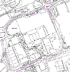 Map of closure on Almondvale Avenue
