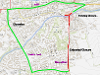Map of closure on Manse Road
