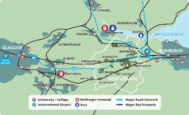 West Lothian Map