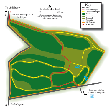 Hillhouse Woodland map